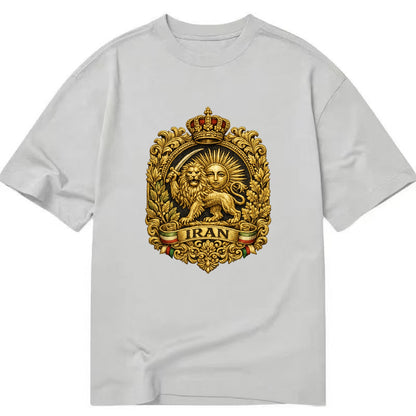Iran Lion Sun Badge - Classic T-shirt - Grey