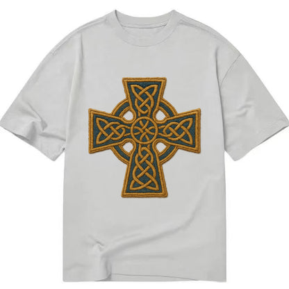 Book Of Kells Cross - Classic T-shirt - Grey