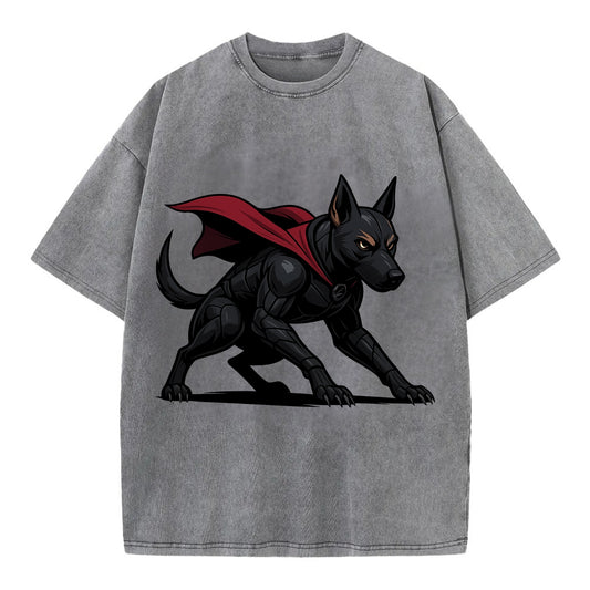 Belgian Malinois Black Panther  - Vintage T-shirt - Grey