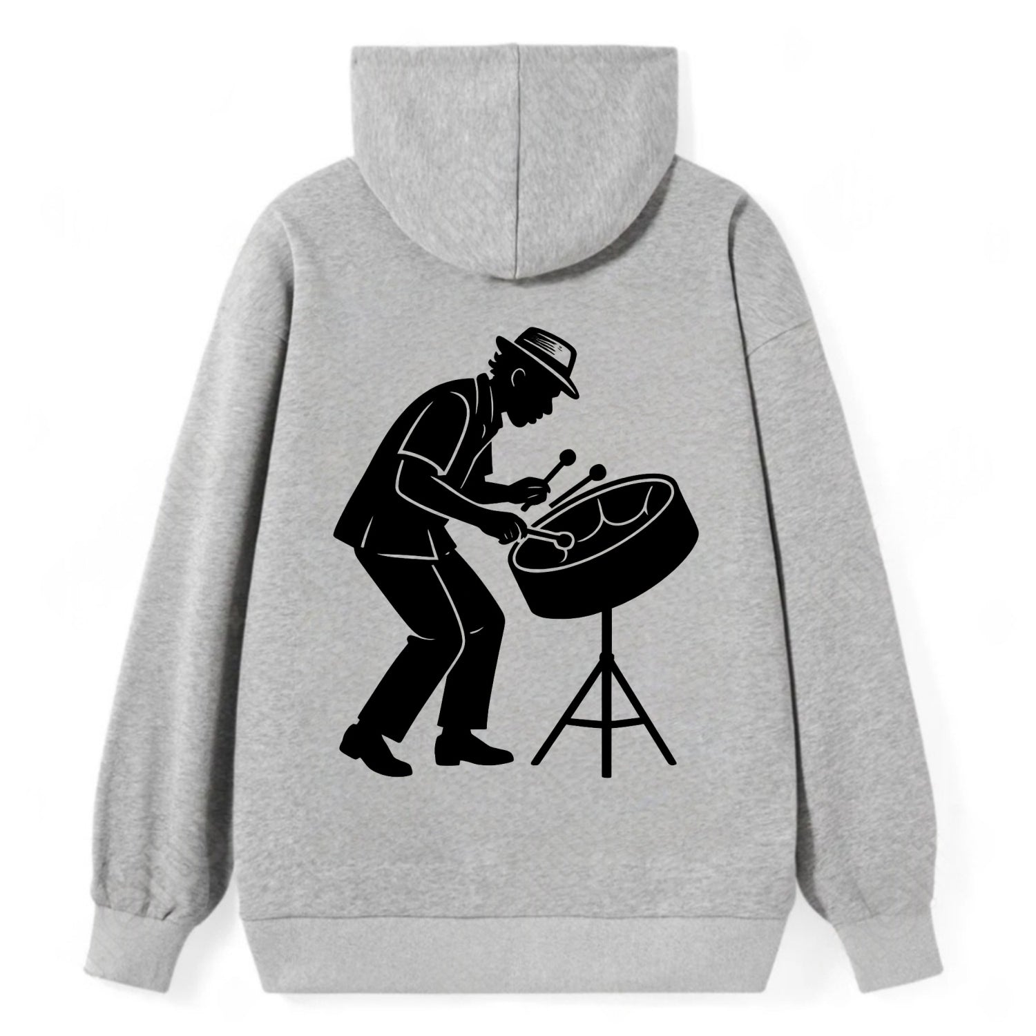 Steel drum player Caribbean rhythm - Classic Pullover Hoodie - Grey