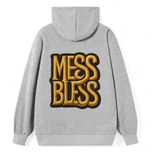 MESS;BLESS UP Gold Metallic Visor - Classic Pullover Hoodie