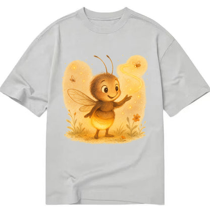 Firefly choreographer arranging synchronized light patterns over a meadow stage - Classic T-shirt - Grey