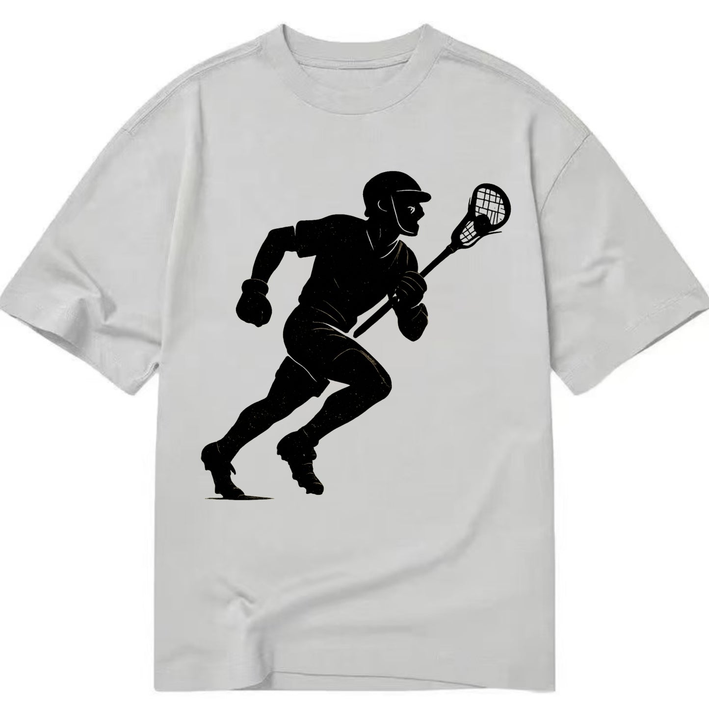 Lacrosse player cradling and running - Classic T-shirt - Grey