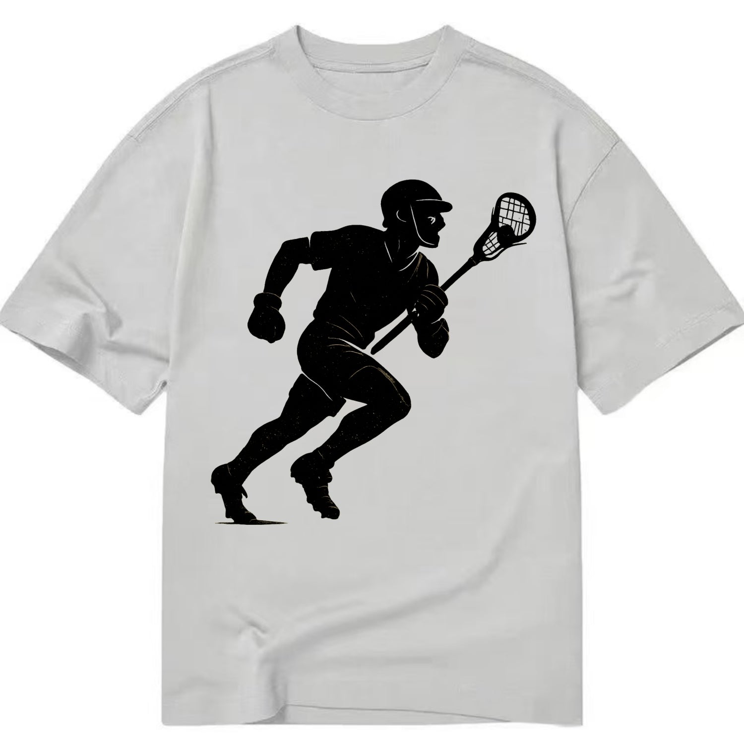 Lacrosse player cradling and running - Classic T-shirt - Grey