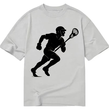 Lacrosse player cradling and running - Classic T-shirt - Grey