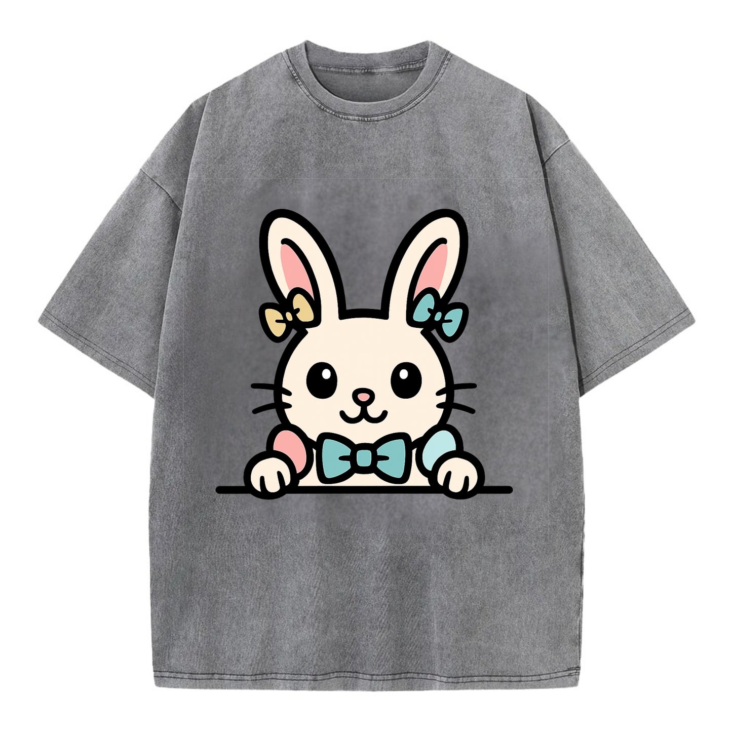 Easter Bunny  - Vintage T-shirt - Grey