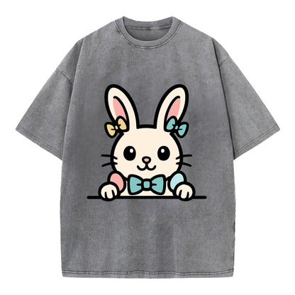 Easter Bunny  - Vintage T-shirt - Grey