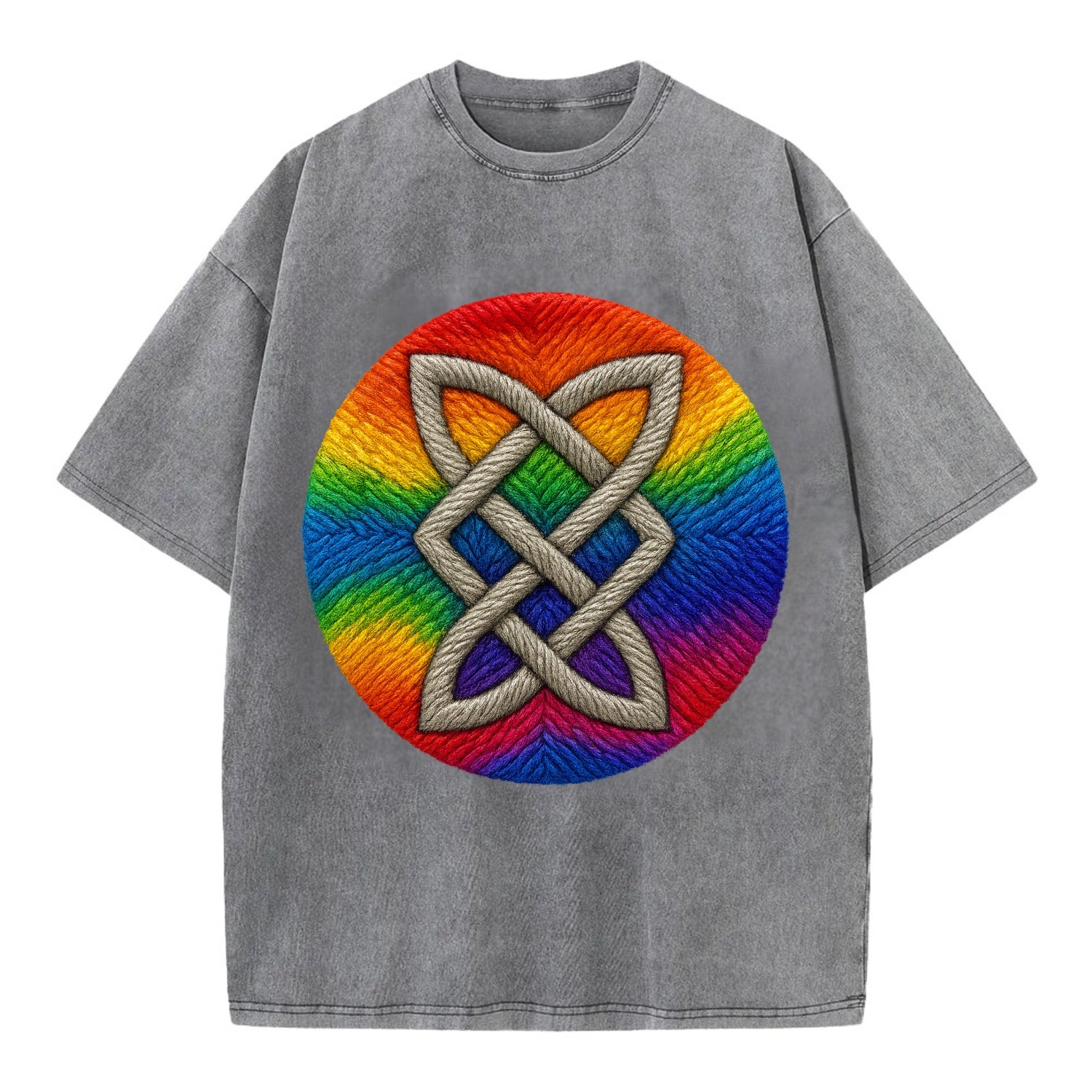 Celtic Shield Knot  - Vintage T-shirt - Grey