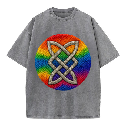 Celtic Shield Knot  - Vintage T-shirt - Grey