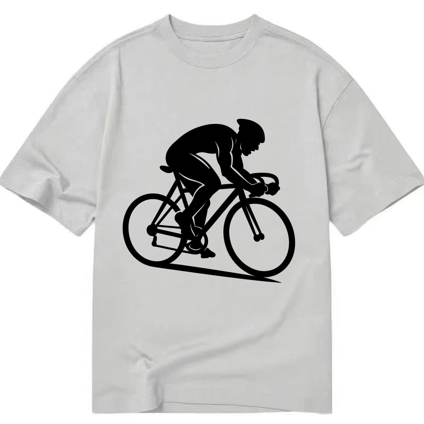 Sprint cyclist racing stance - Classic T-shirt - Grey