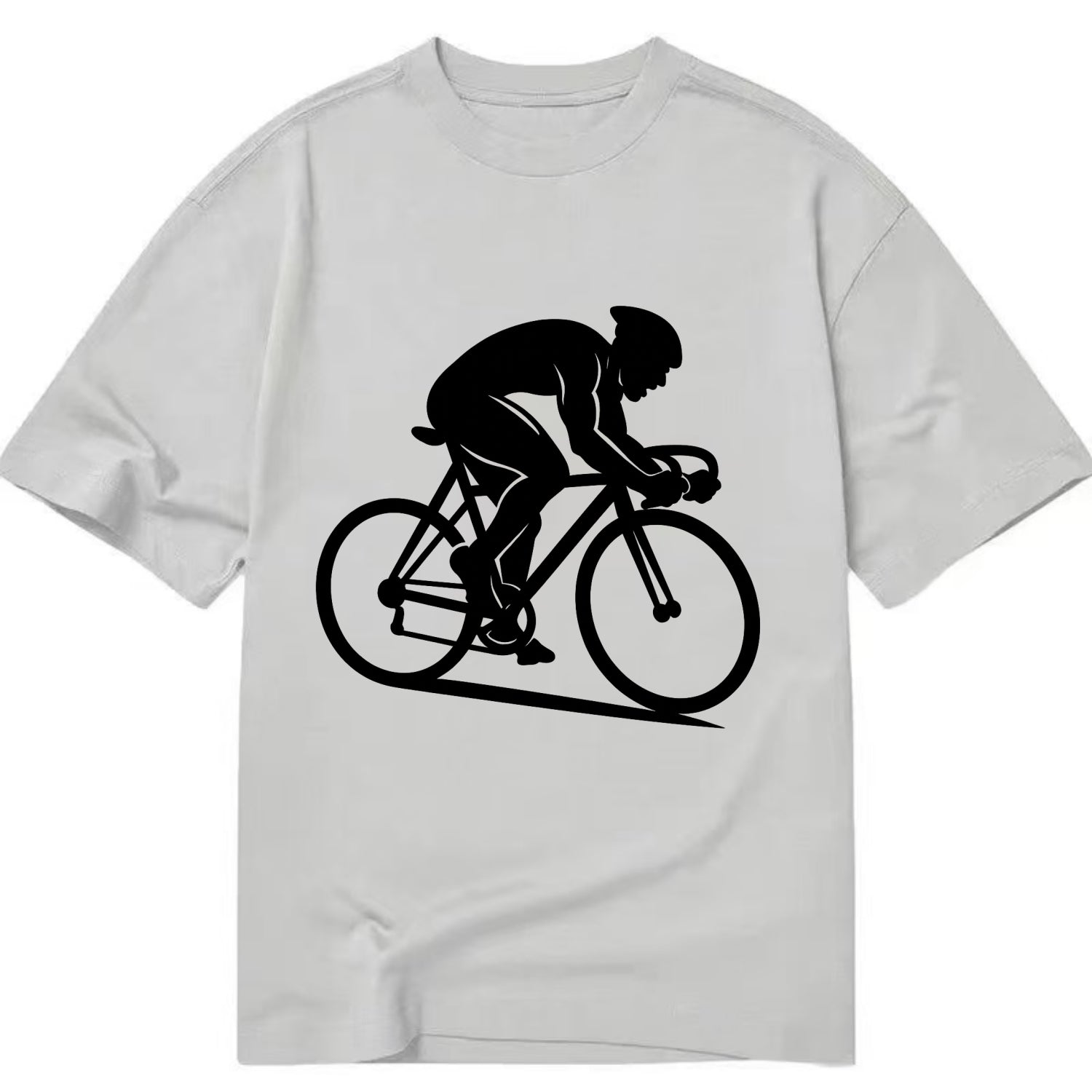 Sprint cyclist racing stance - Classic T-shirt - Grey