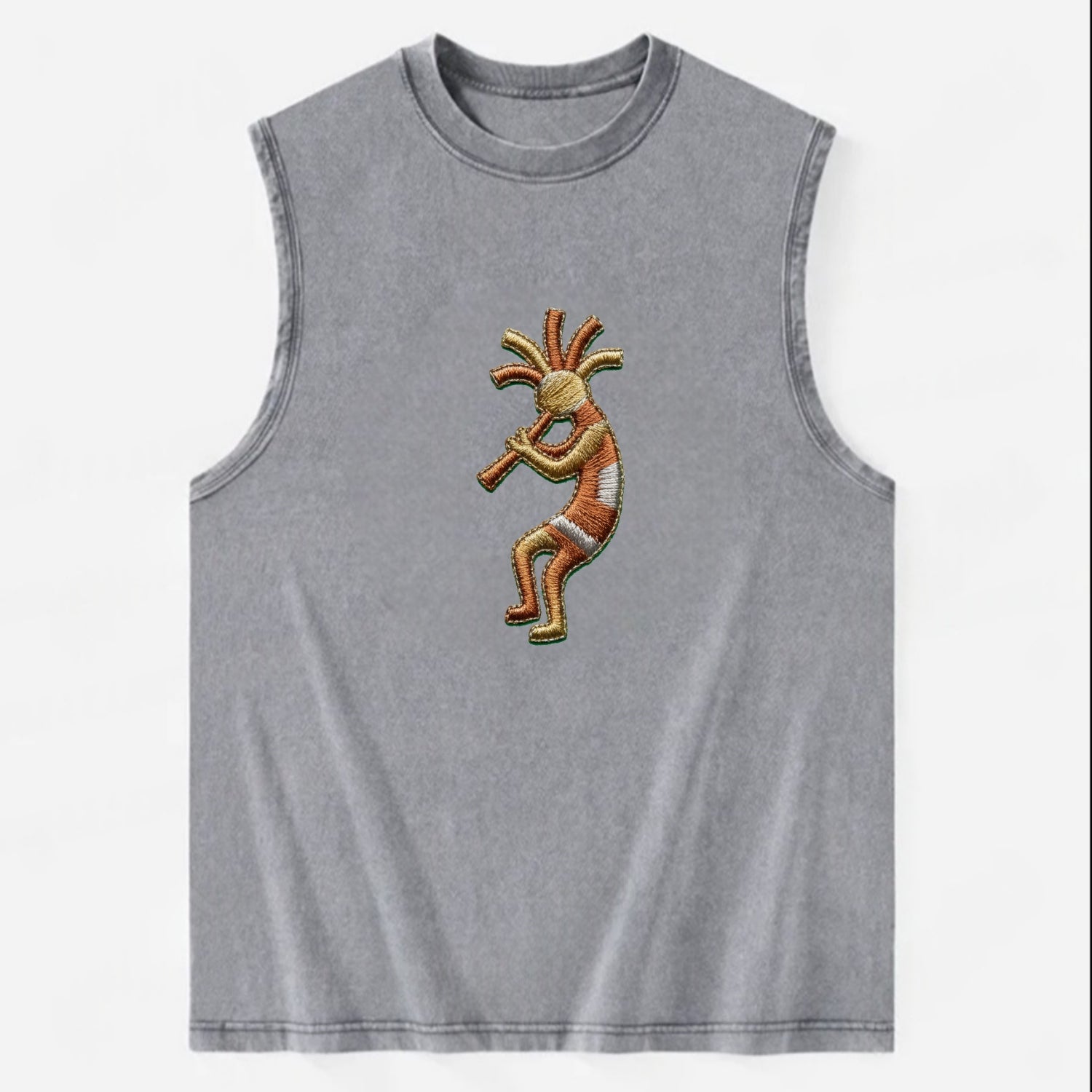 Kokopelli - Vintage Washed Tank - Grey