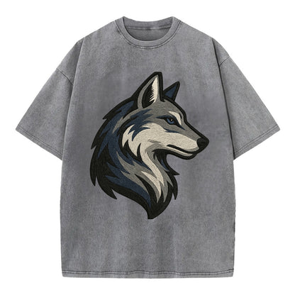 Lone Wolf Wanderer  - Vintage T-shirt - Grey