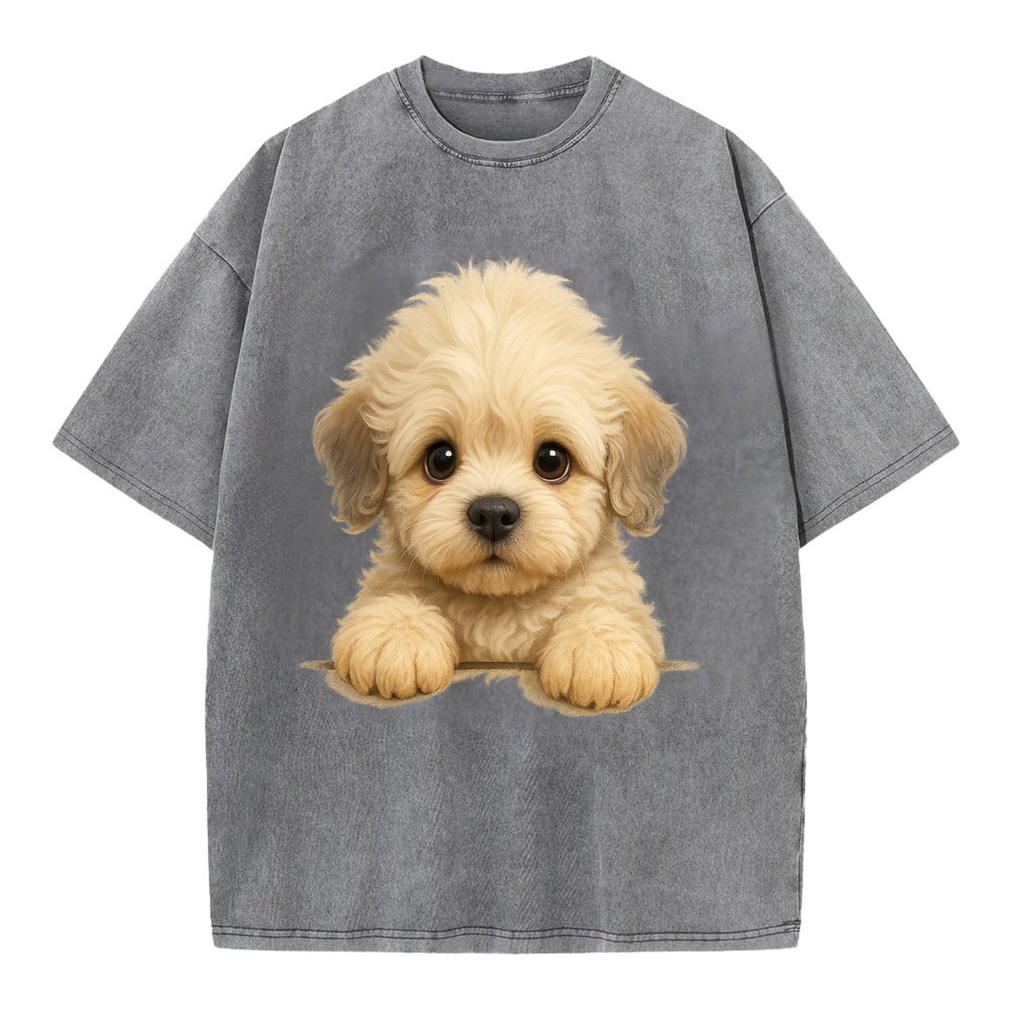 Dandie Dinmont Terrier  - Vintage T-shirt - Grey