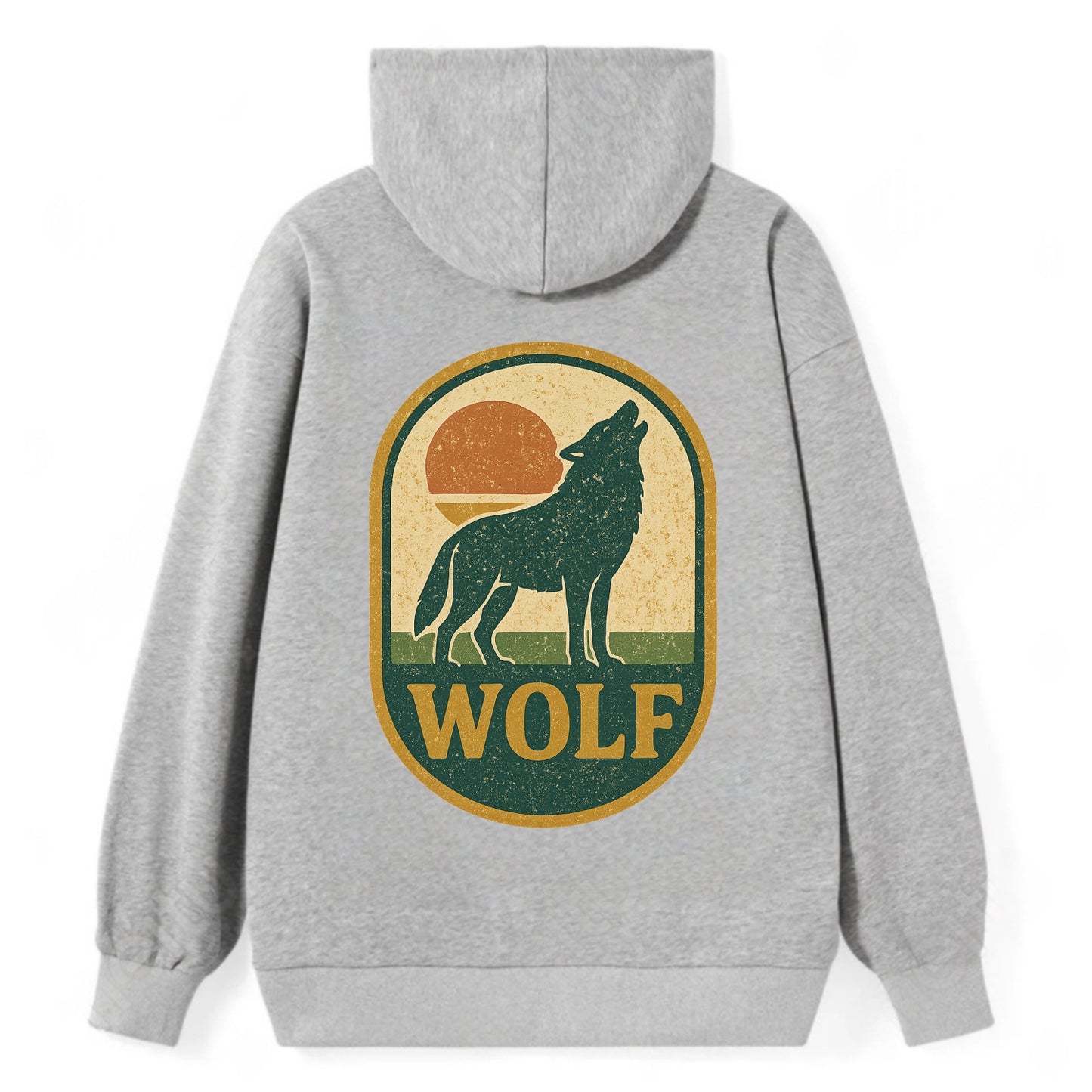 Carbon Fiber Wolf  - Classic Pullover Hoodie - Grey