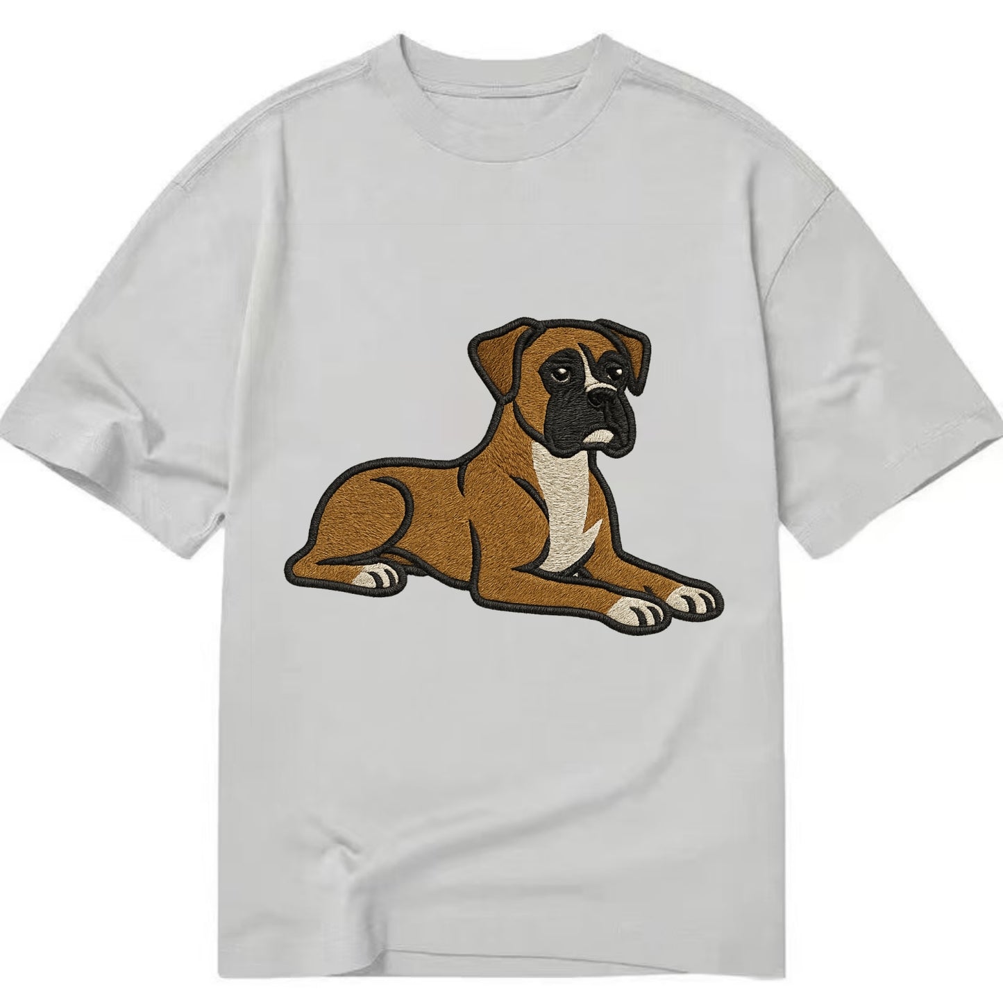 Boxer - Fawn colored relaxed lying down Classic T-shirt - Grey