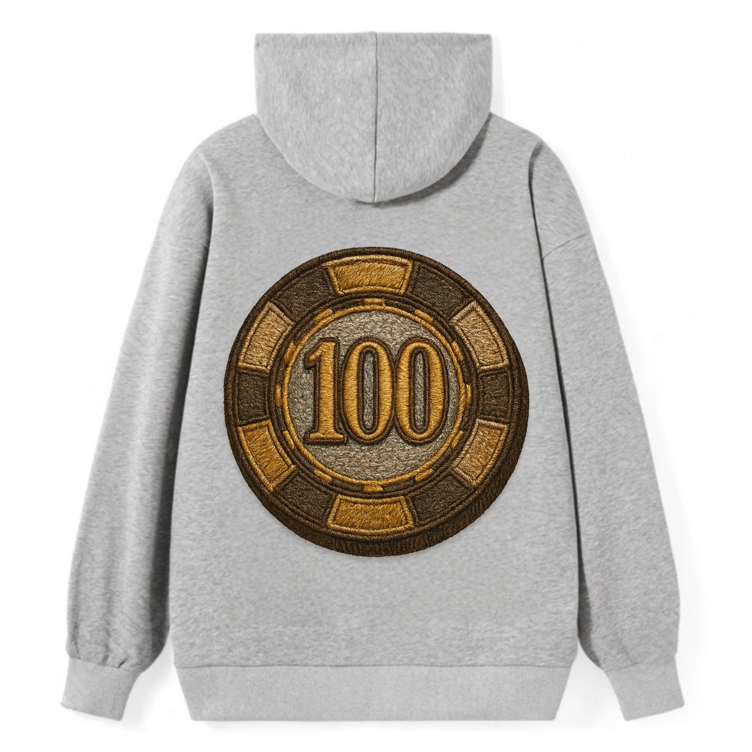 Poker Chip  - Classic Pullover Hoodie - Grey