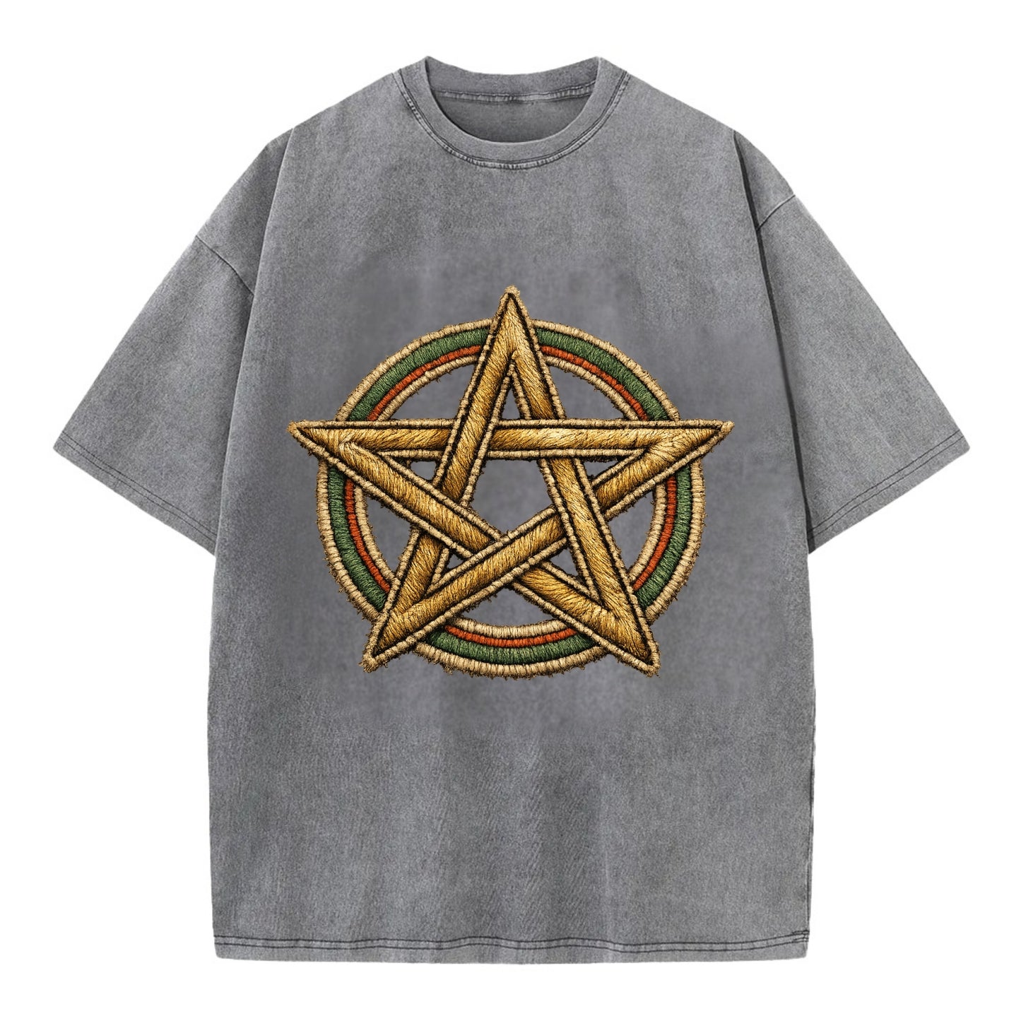 Pentacle Knot - Vintage T-shirt - Grey
