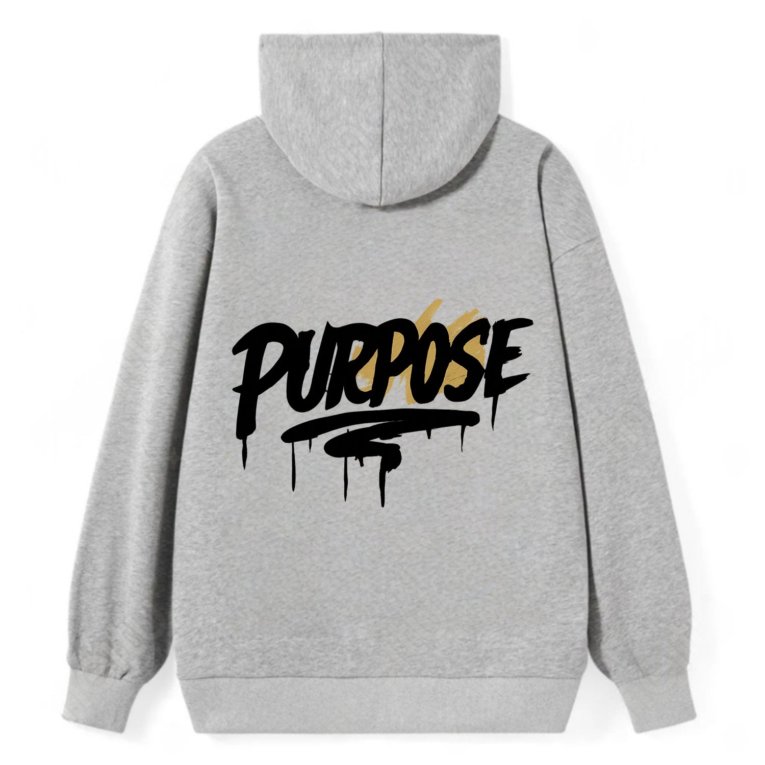 Bold typography design - "PURPOSE" - reason for being - Classic Pullover Hoodie - Grey
