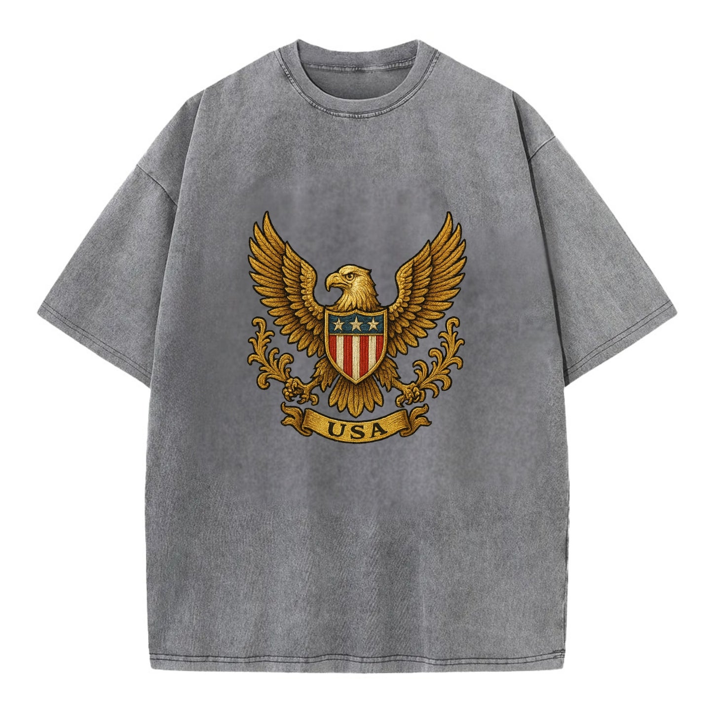 Usa Heritage Eagle 3 - Vintage T-shirt - Grey