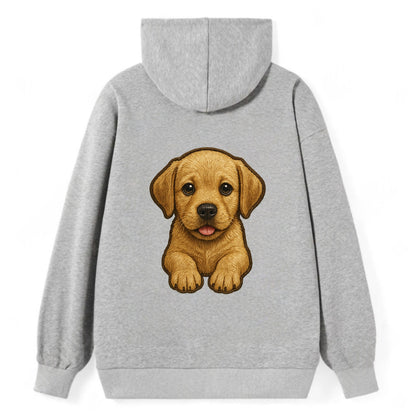 Baby Labrador Retriever Puppy - yellow/black/chocolate, soulful eyes, - Classic Pullover Hoodie - Grey