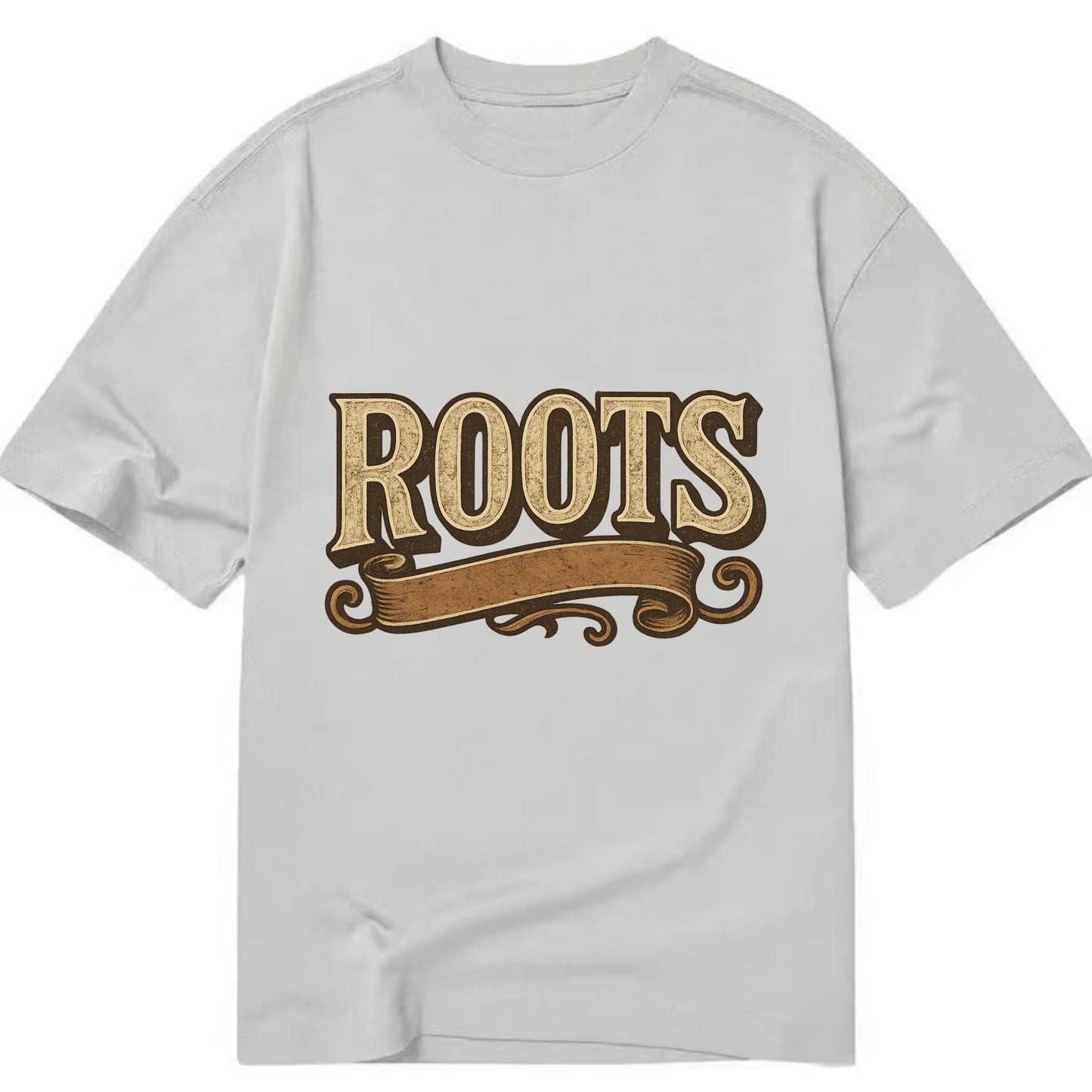 Bold typography design - "ROOTS" - where you come from, heritage - Classic T-shirt - Grey
