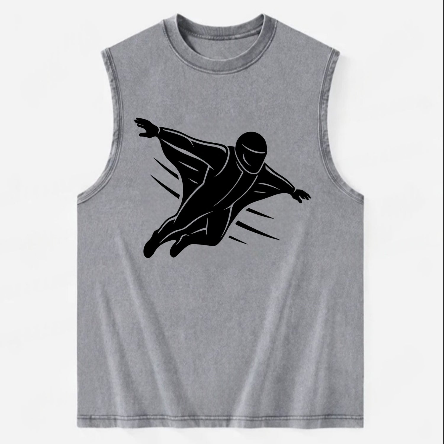 Wingsuit flyer gliding - Vintage Washed Tank - Grey