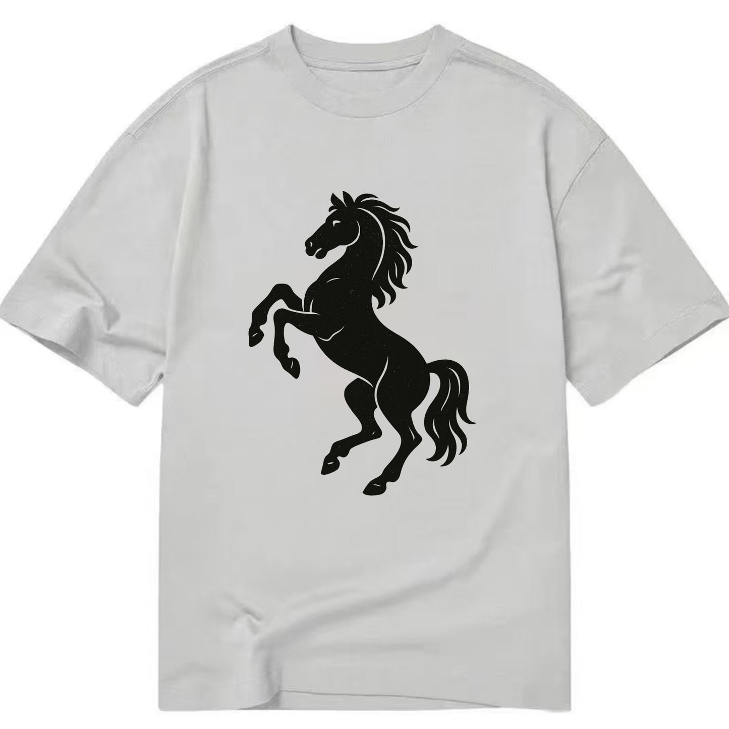 Stallion rearing on hind legs - Classic T-shirt - Grey