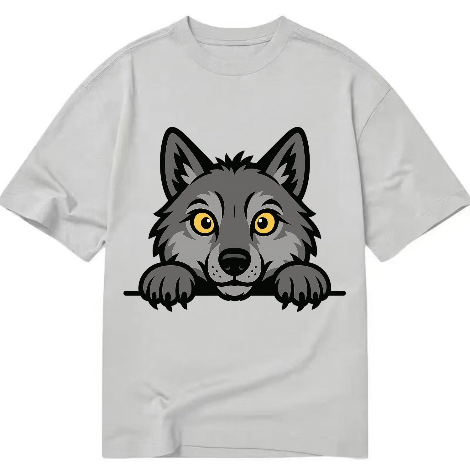 Wolf  - Classic T-shirt - Grey