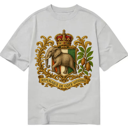 Ivory Coast Heritage Badge  - Classic T-shirt - Grey