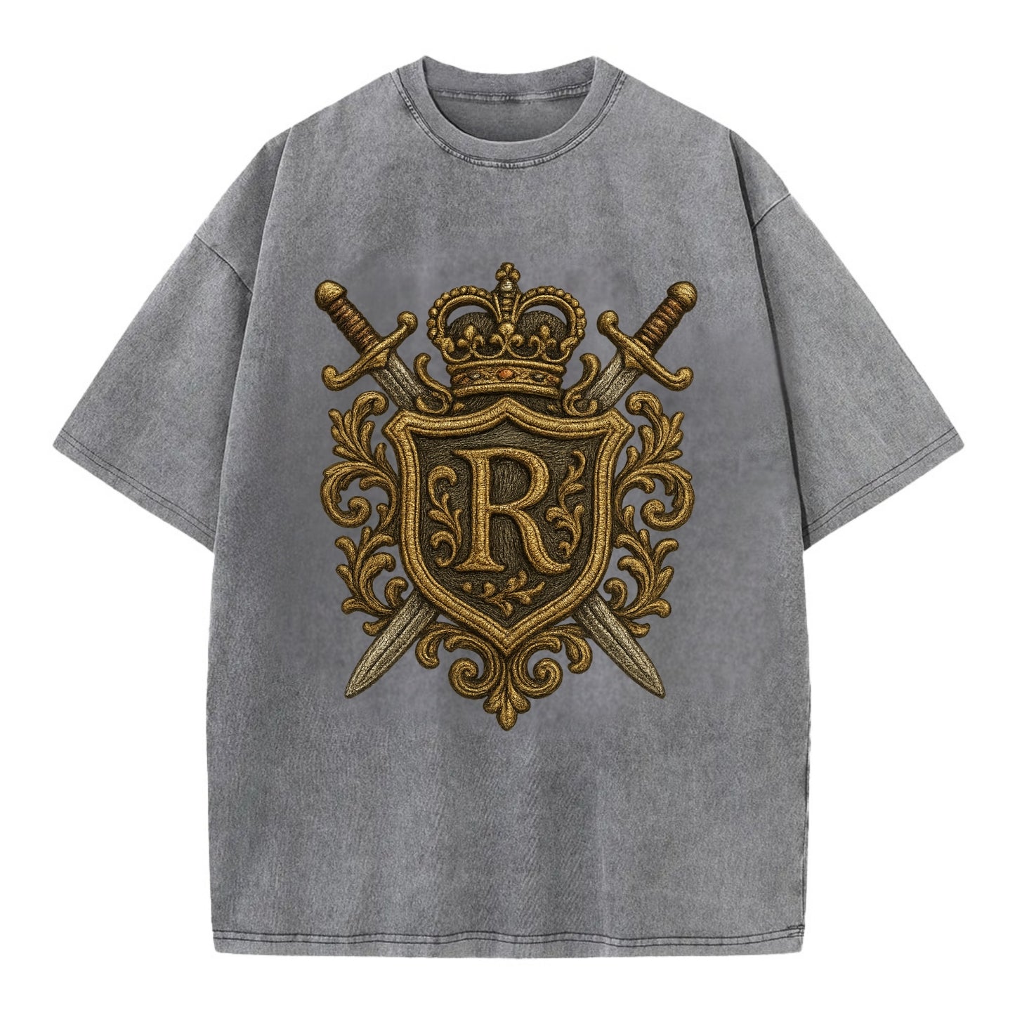 Royal Crest  - Vintage T-shirt - Grey
