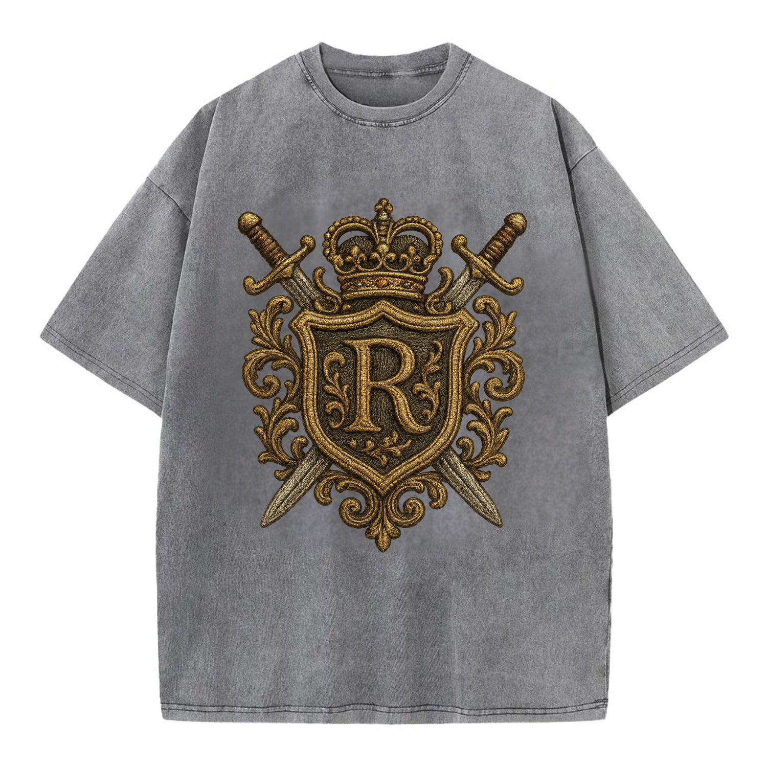 Royal Crest  - Vintage T-shirt - Grey