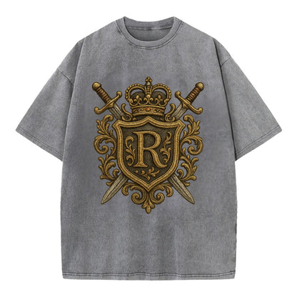 Royal Crest  - Vintage T-shirt - Grey