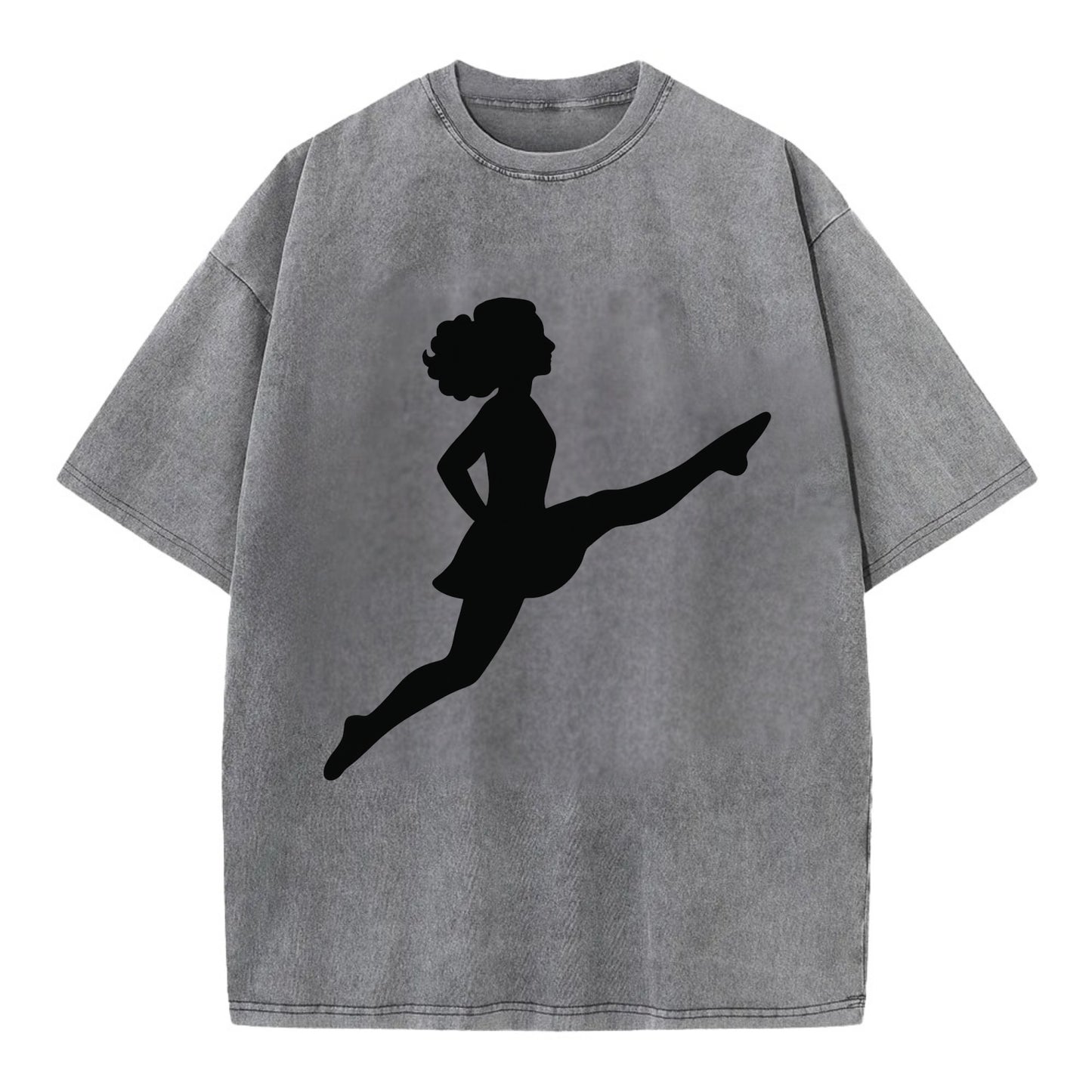 Irish step dancer Riverdance leap - Vintage T-shirt - Grey