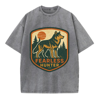 Fearless Hunter  - Vintage T-shirt - Grey
