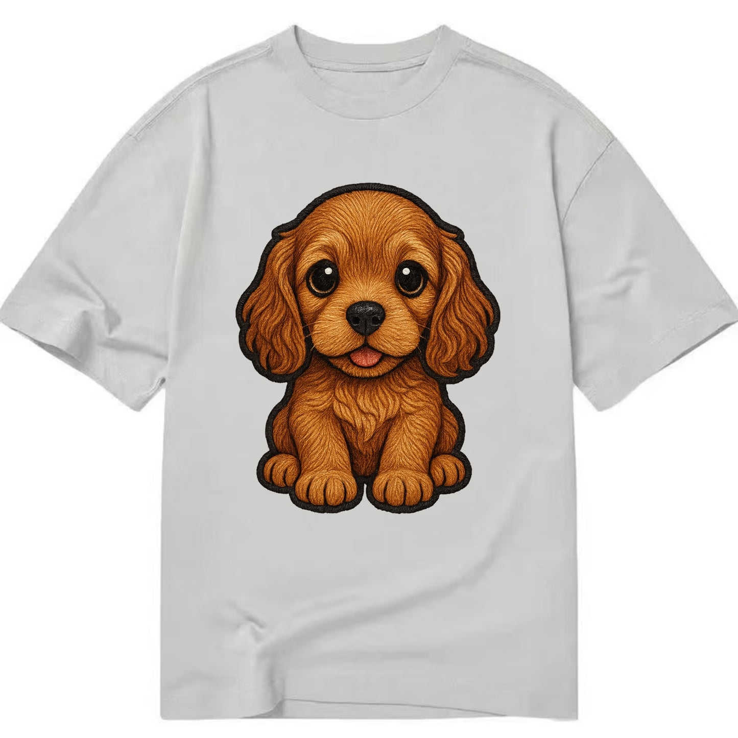 Baby Cocker Spaniel Puppy - long wavy ears, soulful eyes, silky coat, - Classic T-shirt - Grey