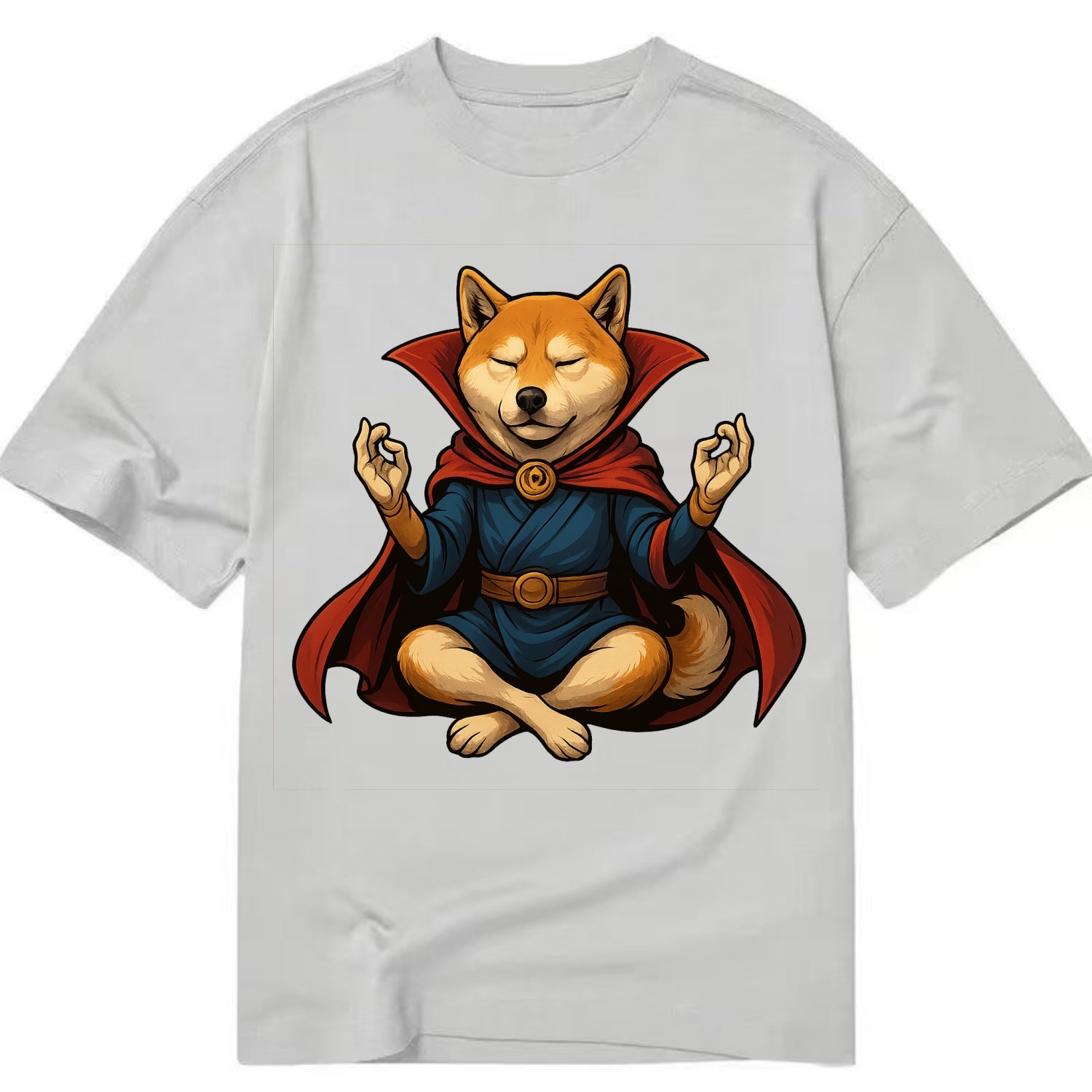 Shiba Inu Doctor Strange  - Classic T-shirt - Grey