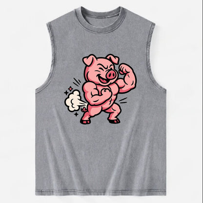 Strong Pig - Vintage Washed Tank - Grey