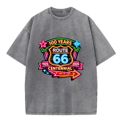 CENTENNIAL BADGE | 100 Years celebration emblem | 1926-2026 dates | Anniversary - Vintage T-shirt - Grey