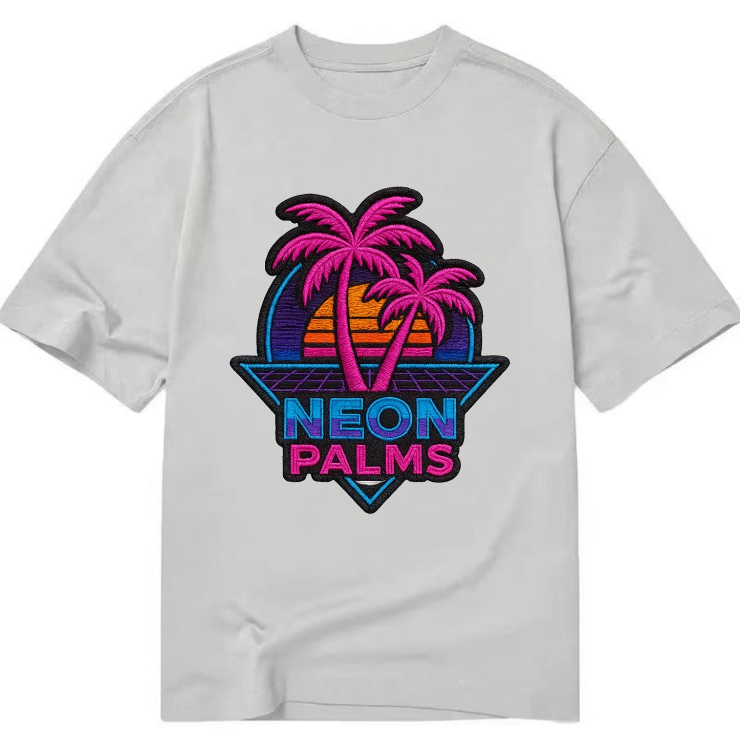 Neon Palms - Classic T-shirt - Grey