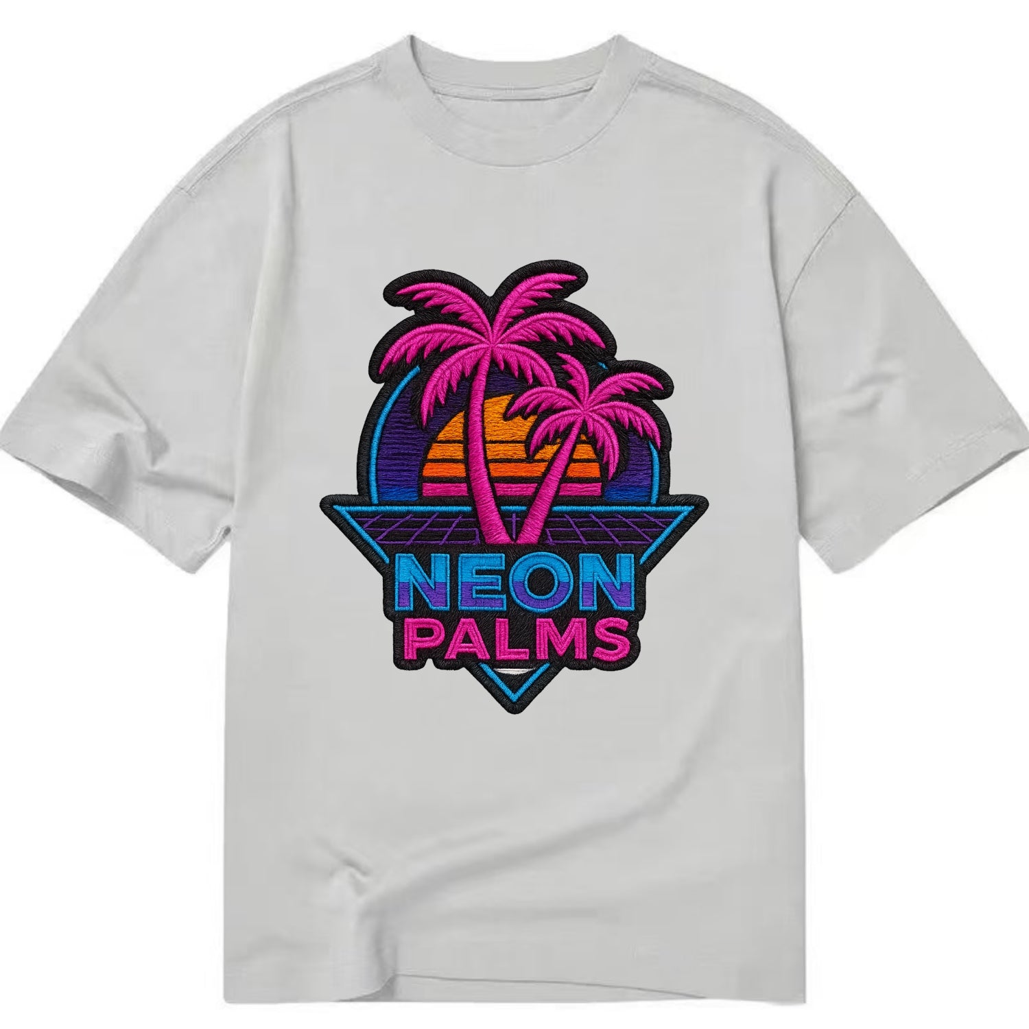 Neon Palms - Classic T-shirt - Grey