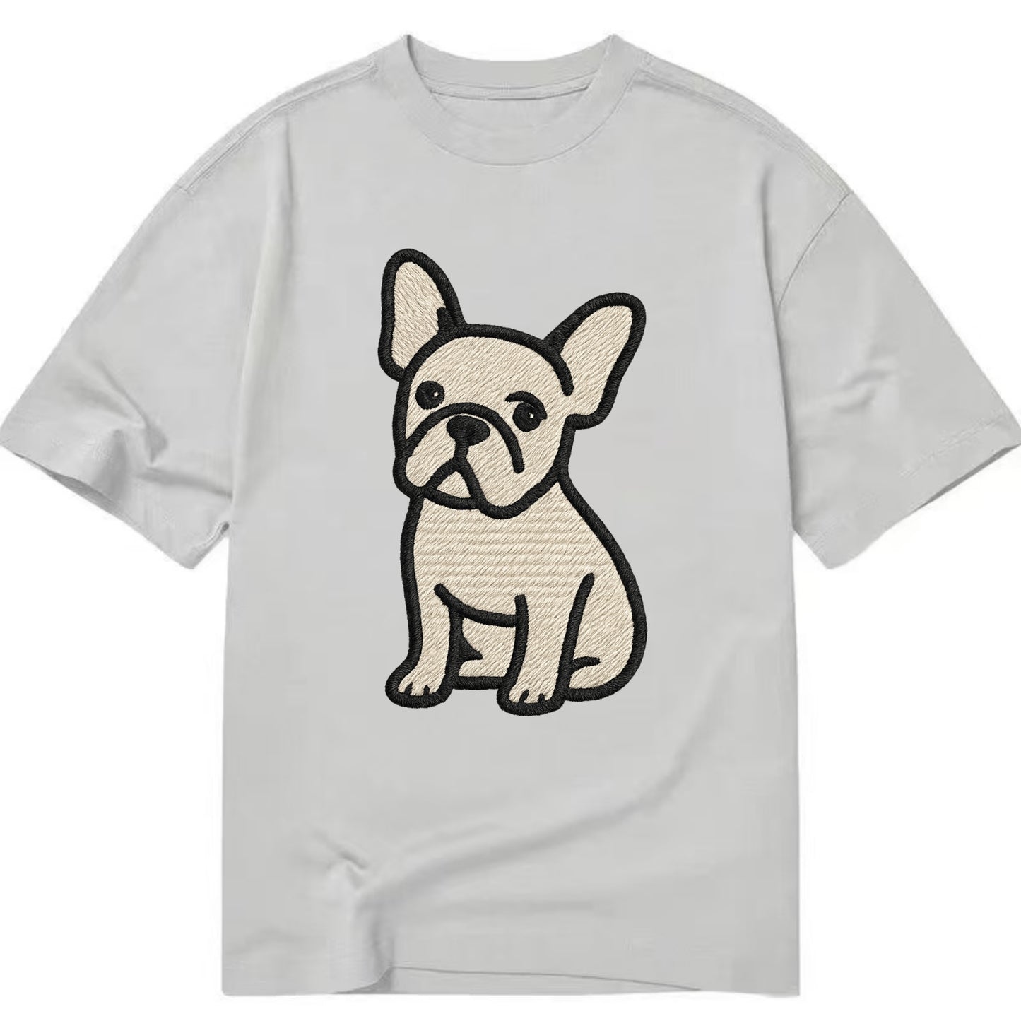 French Bulldog - Head tilt one ear up - Classic T-shirt - Grey