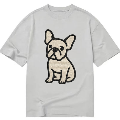 French Bulldog - Head tilt one ear up - Classic T-shirt - Grey