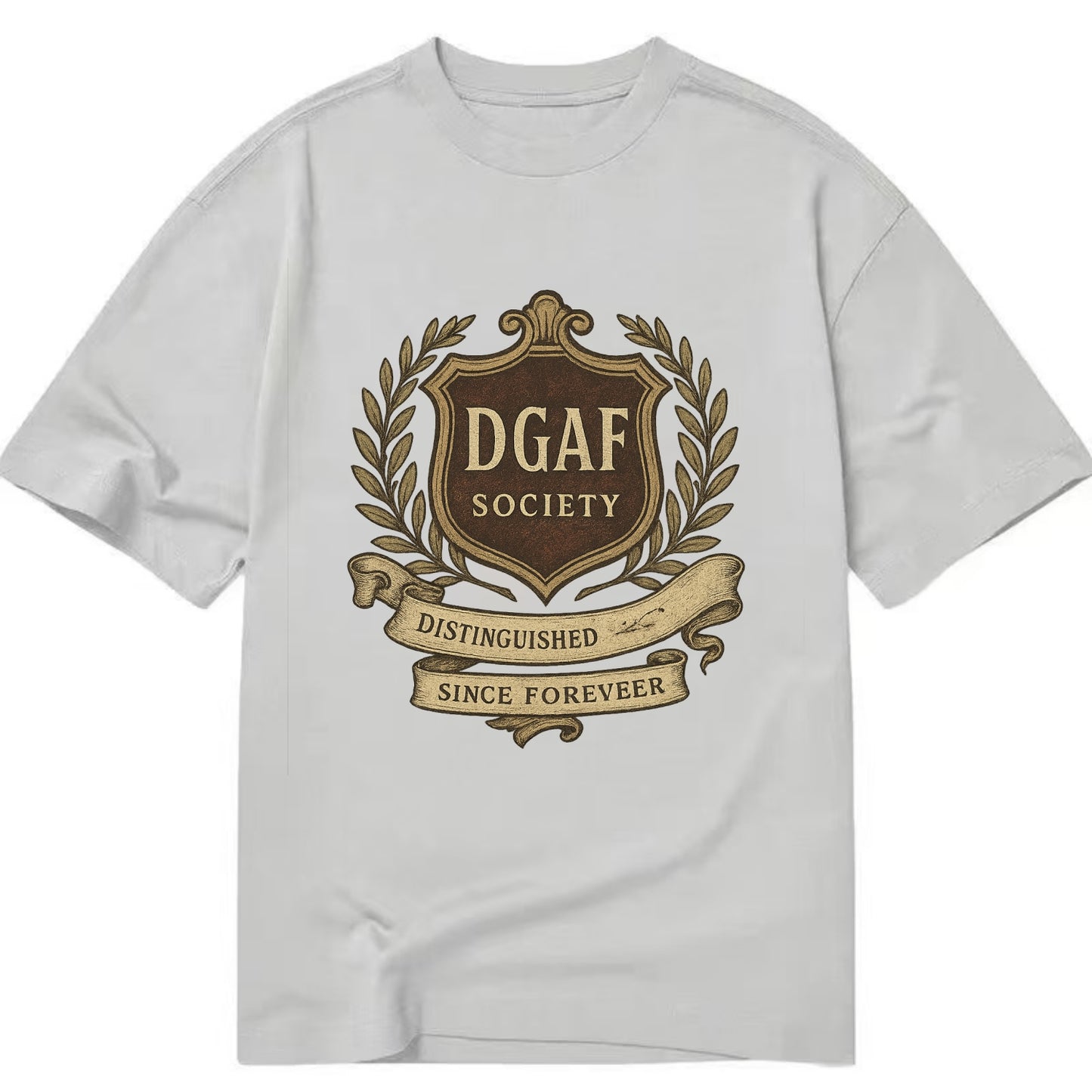 Official membership card design - "DGAF Society - Distinguished Members Since - Classic T-shirt - Grey