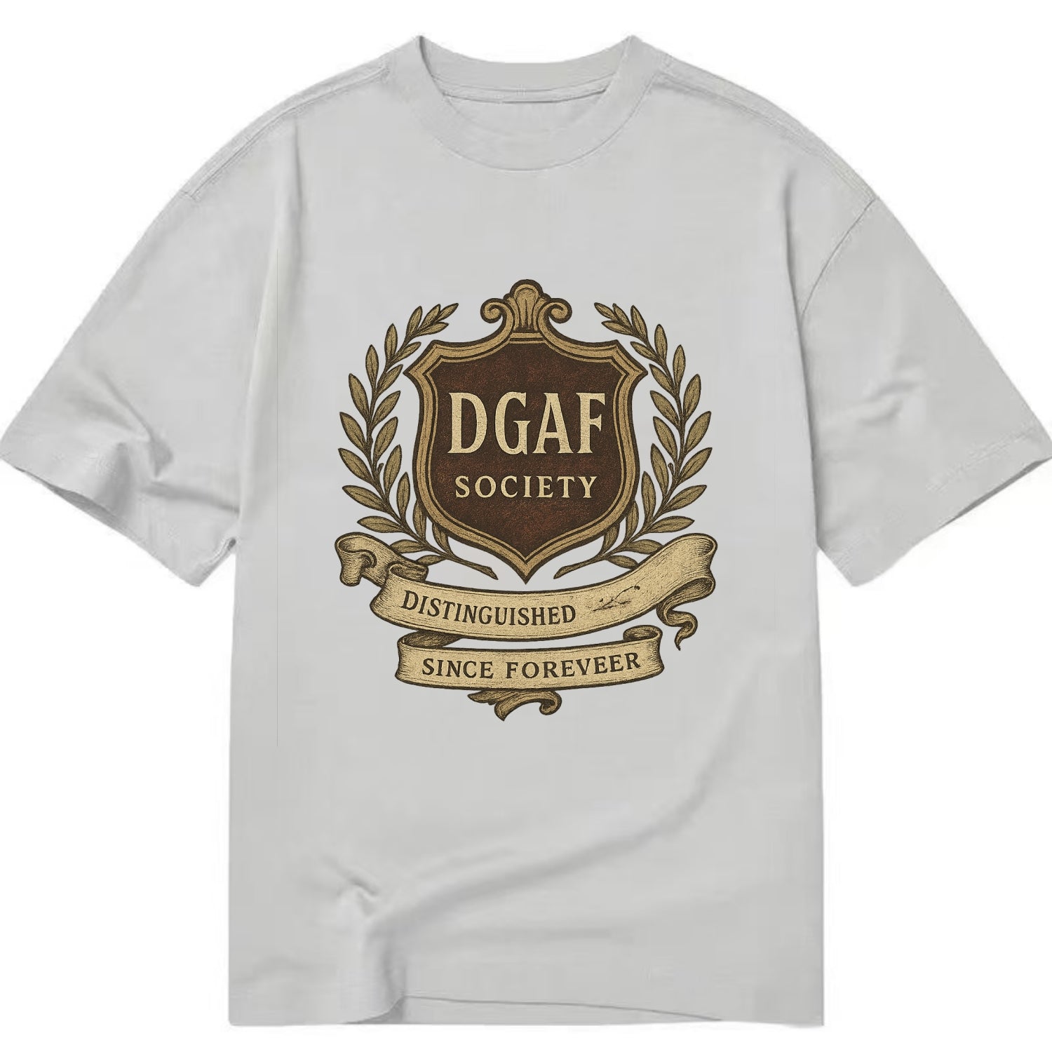 Official membership card design - "DGAF Society - Distinguished Members Since - Classic T-shirt - Grey