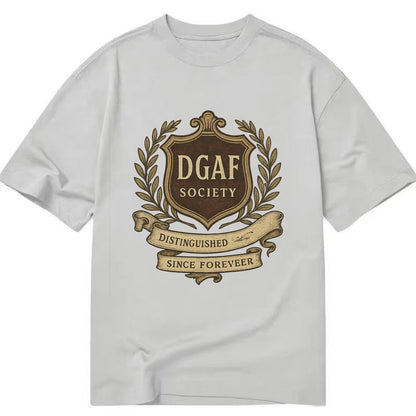 Official membership card design - "DGAF Society - Distinguished Members Since - Classic T-shirt - Grey