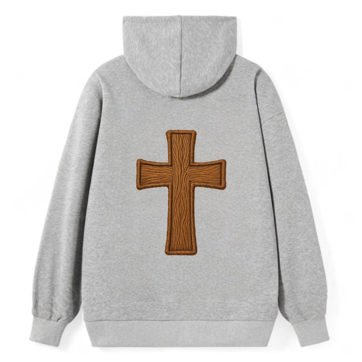 Carved Cross  - Classic Pullover Hoodie - Grey