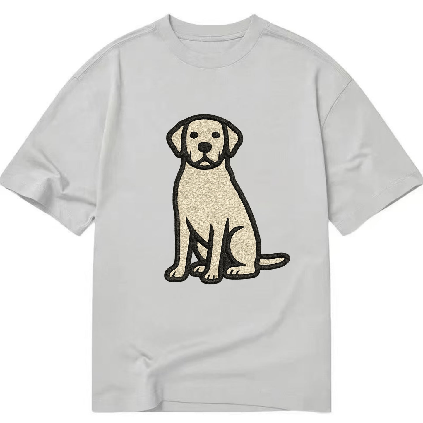 Goldador - Golden Lab mix sitting pose - Classic T-shirt - Grey