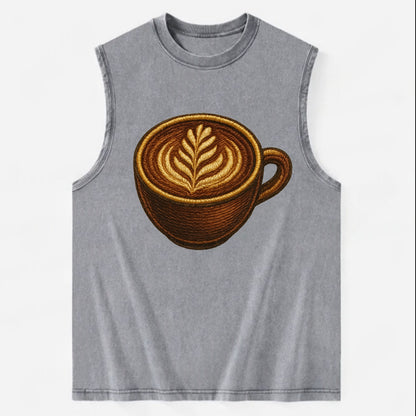 Latte Art  - Vintage Washed Tank - Grey