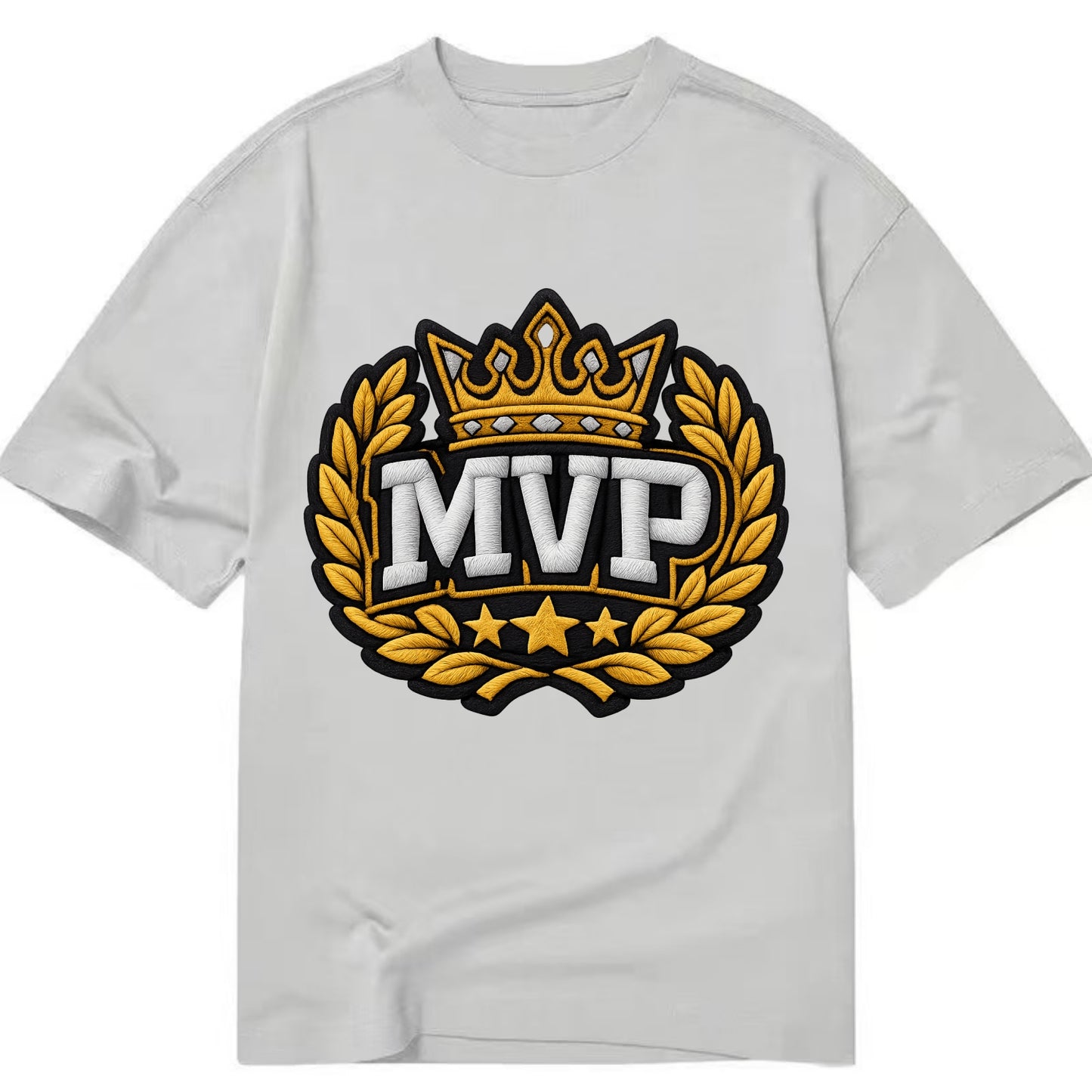 MVP CROWN - crown with laurels in gold , most valuable - Classic T-shirt - Grey